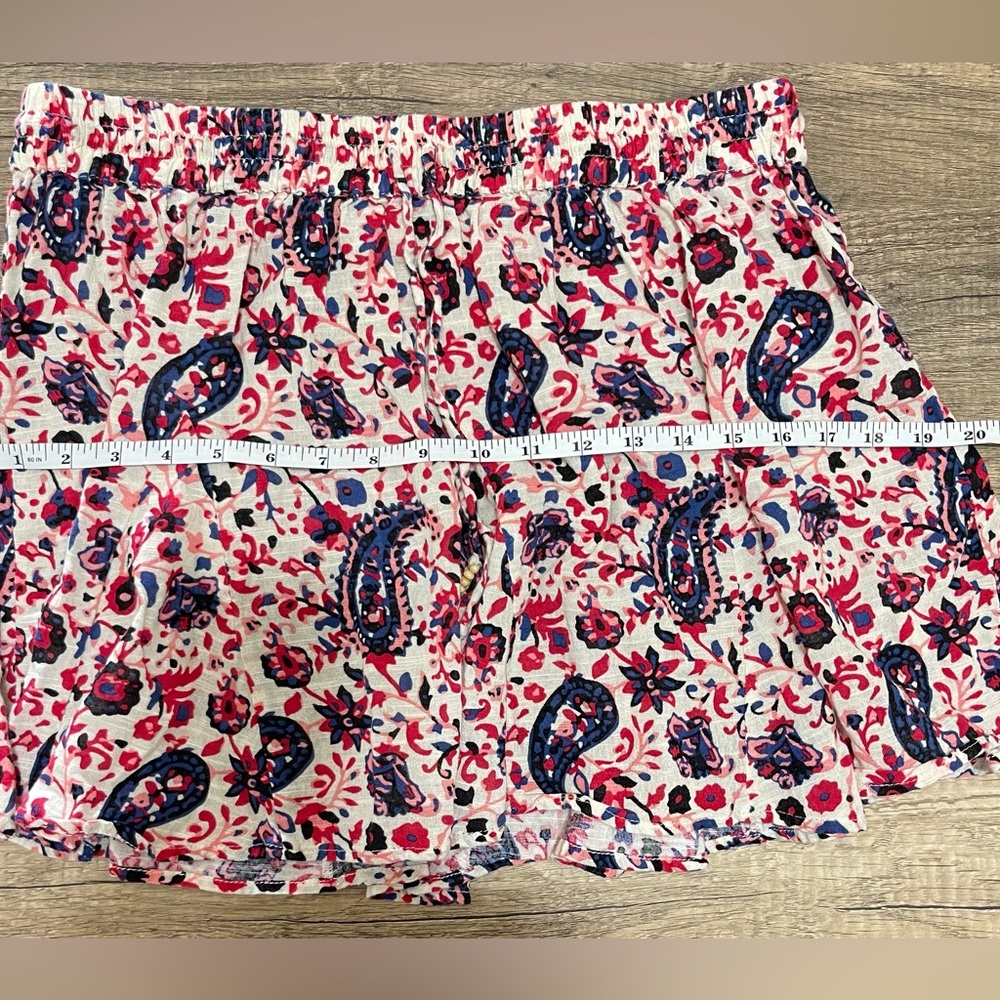 Zara Women’s Size 12 US Mini Skirt Floral Paisley Red Summer - Picture 7 of 16
